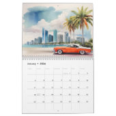 Miami waterverf kunst kalender (Jan 2026)