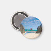 Miami White Beach koelkast Magnet Magneet (Voorkant / Achterkant)