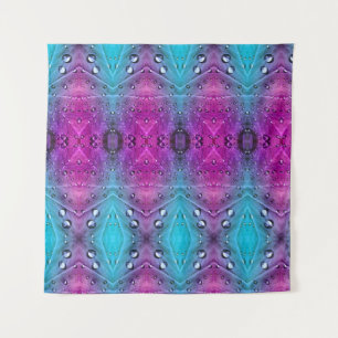 Miami X Regen op groene lederen Ikat Wandkleed