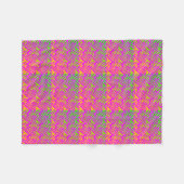 Miami Zebra Print Fleece Deken (Voorkant (Horizontaal))