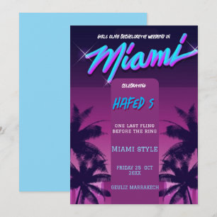 Miami Zomer Meisjes Weekend Bachelorette Feest Uit Kaart