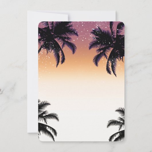 Miami Zomer Meisjes Weekend Verjaardagsfeestje Kaart (Achterkant)