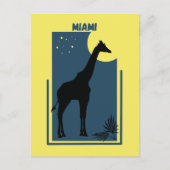 Miami Zoo Florida  Giraffe Briefkaart (Voorkant)