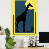 Miami Zoo Florida  Giraffe Poster (Thuiskantoor)