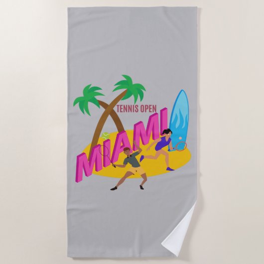 Miani Open voor Tennis Champs Strandlaken (Voorkant)
