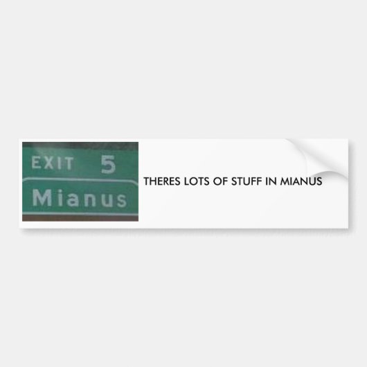 mianus bumpersticker (Voorkant)