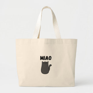 MIAO Black Cat Funny Sac fourre-tout