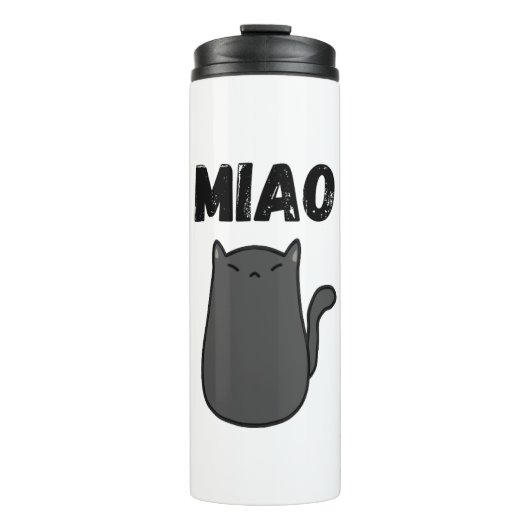 MIAO Black Cat Herbruikbare Drink Fles (Voorkant)
