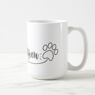 Miaou cœur et patte, mug pour les propriétaires de