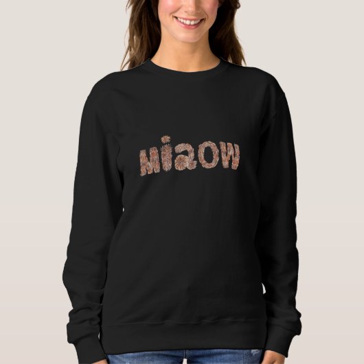 Miaou le sweatshirt de base des femmes (Devant)