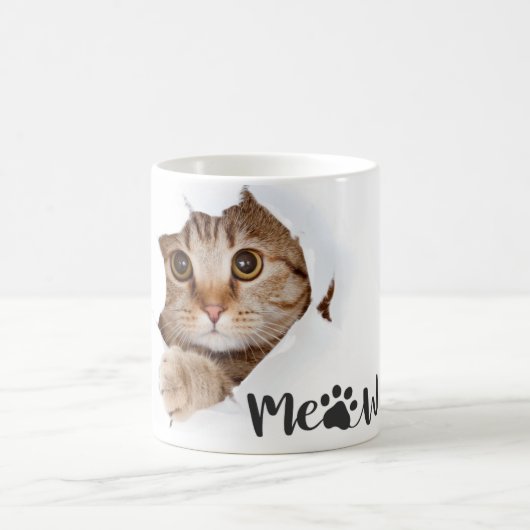"miaou" mignonne chatte Mug (Centre)