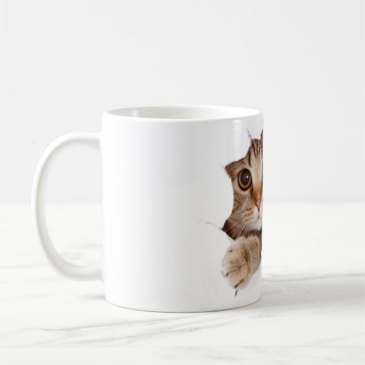 "miaou" mignonne chatte Mug (Gauche)