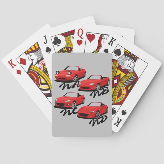Miata Generations Pokerkaarten (Achterkant)