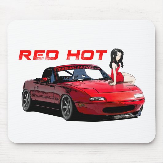 Miata MX-5 Red Hot Muismat (Voorkant)