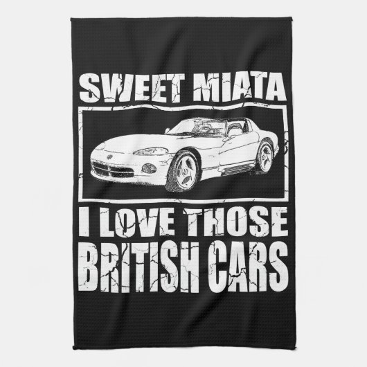 Miata Viper british car grap Theedoek (Verticaal)