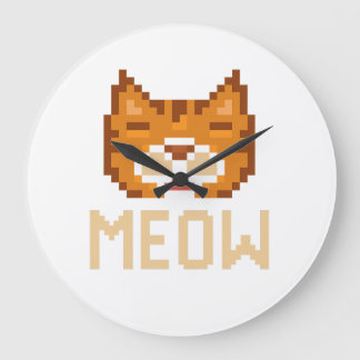 miaukende kat grote klok