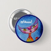 miauuu! ronde button 5,7 cm (Voorkant /achterkant)