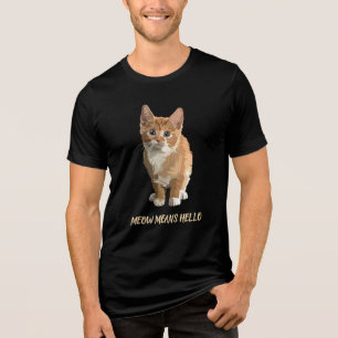 miauw betekent hemdje hallo Tri-Blend shirt