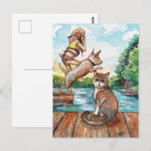 Miauw bij Cottage Dock Briefkaart (Voorkant / Achterkant)