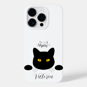 Miauw Black Cat Golden Eyes  Case-Mate iPhone 14 Pro Hoesje