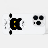 Miauw Black Cat Golden Eyes  Case-Mate iPhone Case (Achterkant (horizontaal))