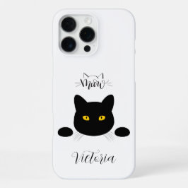 Miauw Black Cat Golden Eyes  iPhone 16 Pro Max Hoesje