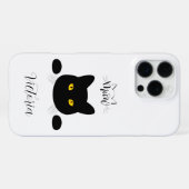 Miauw Black Cat Golden Eyes  iPhone Hoesje (Achterkant horizontaal)