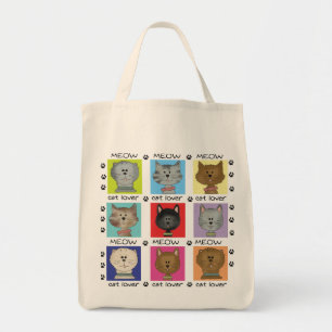Miauw Cat Lover Tshirts en Geschenken Tote Bag