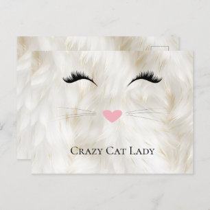 Miauw Crazy Cat Lady Briefkaart
