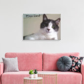 Miauw daar Prachtige Kitty Kat Portret Canvas Afdruk (Insitu (Woonkamer))