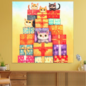 Miauw Gift Verjaardagstoren Canvas Afdruk (Insitu (Woonkamer))