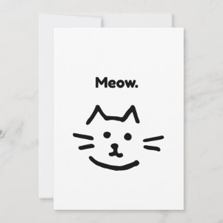 Miauw. Grappige Eenvoudige Kat Kaart
