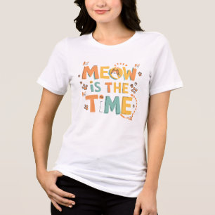 Miauw is de tijd Tri-Blend shirt