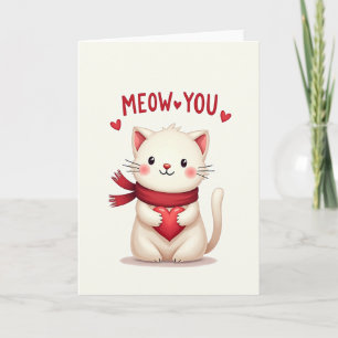 Miauw, je kat liefde kaart