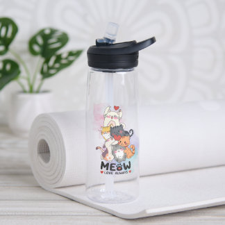 Miauw kat liefde altijd waterfles