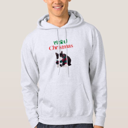 MIAUW KERSTKAT HOODIE (Voorkant)