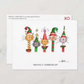 MIAUW KERSTMIS! Briefkaart (Voorkant / Achterkant)