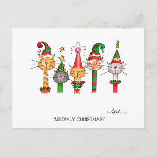 MIAUW KERSTMIS! Briefkaart