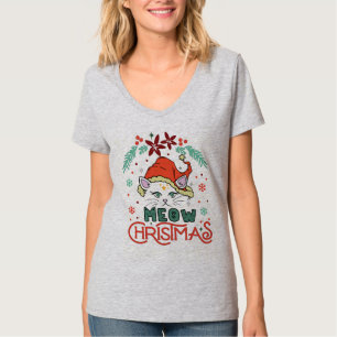 Miauw Kerstmis, Prettig Kerstfeest T-shirt