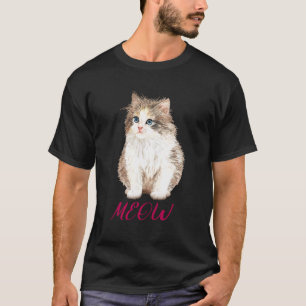 Miauw Leuke Kat Grafische Kat T-shirt