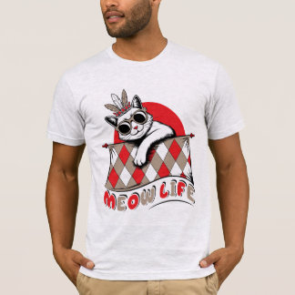 Miauw Leven Grappige Koele Kat T-shirt