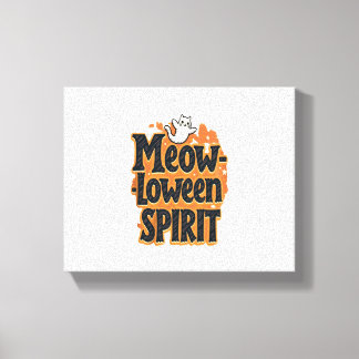 Miauw-loween Spirit Cat Canvas Afdruk