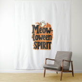Miauw-loween Spirit Cat Wandkleed (In situ)