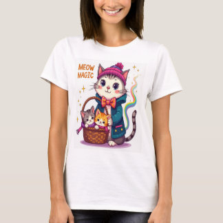 Miauw Magic - Schattige en speels Cat-Inspired T-shirt