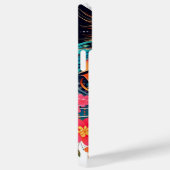 Miauw Mania: Rood Blauw Bloemen Leuke Kat Case-Mate iPhone Case (Achterkant / Rechts)