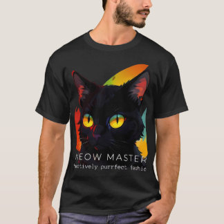 Miauw Meester | Donker kat T-shirt