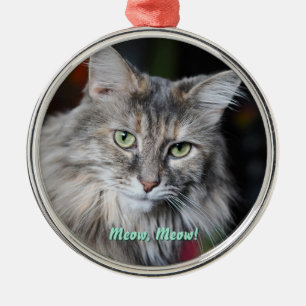 Miauw Miauw Cat Portret Metalen Ornament