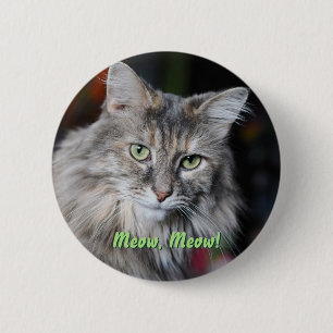 Miauw Miauw Cat Portret Ronde Button 5,7 Cm