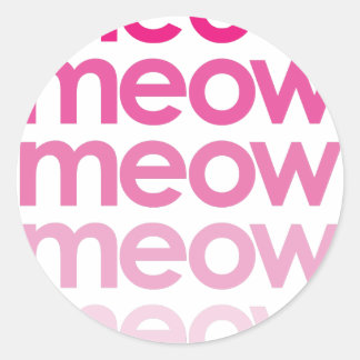 miauw miauw miauw ronde sticker