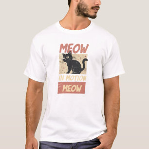 Miauw Motion – Uniek artistiek Cat T-shirt ontwerp